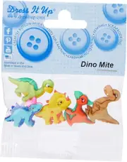 7675 "Dino-Mite" Novelty Embellishments,Assorted