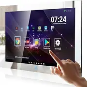 [Haocrown] 19 Inch Waterproof Bathroom Mirror TV with Smart Touch Screen, Built-in Streaming Apps Wi-Fi Bluetooth HDMI