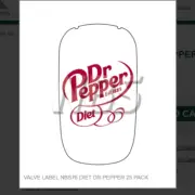 VALVE LABEL NBS76 DIET DR PEPPER 25 PACK # VI04761005