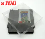 100x NINTENDO NES GAME CARTRIDGE - CLEAR PROTECTIVE BOX PROTECTOR SLEEVE CASE