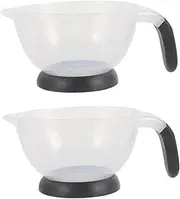 2pcs Hair Dye Mixing Bowl with Handle Durable Tinting Bowl for Hair Coloring for Salon Home Use Made of Sturdy for Easy Application