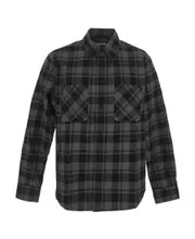 Off-White Checked Flannel Shirt S,M Black