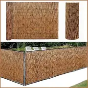 Bamboo Fence Rolls,Hand-Woven Breathable Fence Covering Privacy,Tea Room Roller Shades,Eco-Friendly Reed Fence,Reed Screening,Easy Assembly, Can Customized (Size : 90cmx 500cm(3ftx16ft))