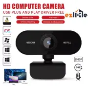 Built-in Microphone Mac Computer USB Laptop Webcam Web Camera PC Full HD 1080P