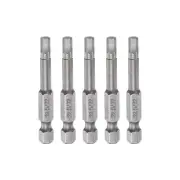 5pcs 5/32" Hex Screwdriver Bit 1/4" Hex Shank 2" Length Magnetic Power Drill Bit