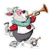 White Rabbit Alice In Wonderland Vintage Cardboard Cutout with 2 Free Minis