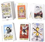 Banquiura Adventure Time Tarot Deck - 78 Cards, Pocket Edition for Beginners, Divination Tools, Size 4.06" x 2.36"