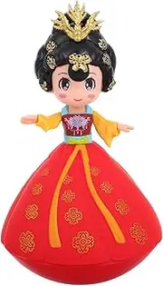 MOLUCKFU Princess Tumbler Plush Music Crawling Crab Tummy Time Chinese Traditinal Dolls Moving Crab Crawling Tumbler Doll Traditional Japanese Doll