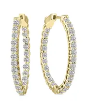 14K 2.00 ct. tw. Lab Grown Diamond Hoops