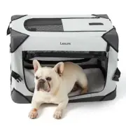 Lesure Collapsible Dog Crate - Portable Travel Kennel for Small Dog, 4-Door P...