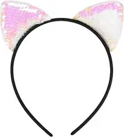 [VPbao] Reversible Sequin Cat Ear Headband Hair Hoop Accessory for Women Girls