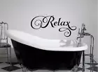Relax Bathroom Bubble Bath Sticker washroom vinyl Wall Decal Sticker 7" x 16"