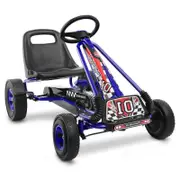 Costway Kids Pedal Go Kart Ride On Toys Outdoor Racer - Blue
