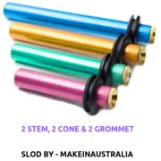 Stem and Cone Piece x2, Metal Stem, Brass cones available