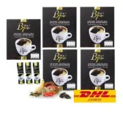 5X B7 Instant Coffee Mix Black 24 In1 Natural extracts No Sugar 10 Sachets