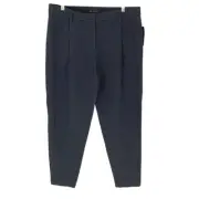 Theory Womens Ferran Flannel Wool Blend Tapered Trouser Pants Charcoal Sz 8 NWT