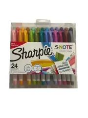 Sharpie S-Note Creative Markers, Assorted Colors, Chisel Tip, 24 Count