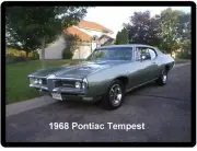 1968 PontiacTempest Convertible Refrigerator / Tool Box Magnet