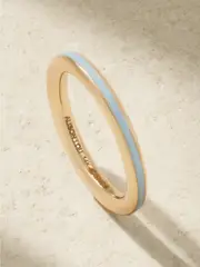 [Alison Lou] Alison Lou - 14-karat Gold And Enamel Ring - Blue - 5 5 Blue