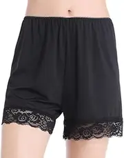 [MOSCOAL] Pettipants for Women Half Slip Shorts Bloomers Split Skirt Lace Culottes Slip