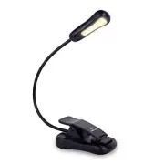 3000K Warm LED Book Light Rechargeable-Book-Light-Reading in Bed at Black