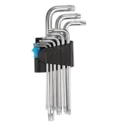 9pcs Anti Tamper Proof Torx Hex Key Wrench Set T10-T50 Long Arm L-Shape Wrenches