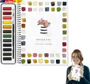 Beginner'S Watercolour Workbook, 12-Color Watercolor Painting Book Set, Colourin