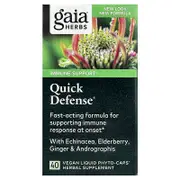 Gaia Herbs, Quick Defense®, Immune Support, 40 Vegan Liquid Phyto-Caps®