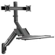 Brateck WWS05-02-P01 17"-27" Wall Mount Dual Monitor Gas Spring Sit-Stand [WWS05-02-P01]