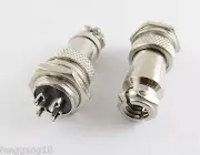 5pcs XLR 4 Pins 16mm Audio Cable Connector Chassis Mount 4 Pin Plug Adapter
