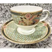 Wedgwood Samarkhand Peony Teacup and Saucer set of FOUR!-New & Rare