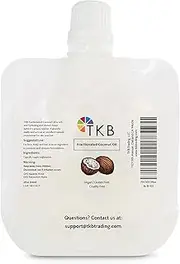 TKB Fractionated Coconut Oil| Pure Coconut Oil for Skin, Hair, Body| Lip Gloss Making, Lip Moisturizer (2floz (59ml))