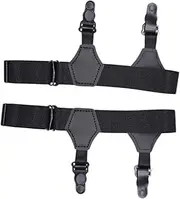 [Oshhni] Sock Garters Belt Comfortable Non Slip Adjustable Elastic Sock Clip for Men