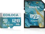 128GB Micro SD Card, Memory Card with SD Adapter, Read Speed up to 100MB/s, UHS-I TF Card for 4K Video Recording, Compatible with Smartphone, Dash Cam, Camera and Drones, C10, U3, V30, A1