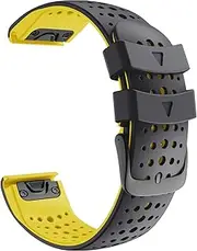 ANNESA Breathable Sport Skin-Friendly Waterproof Watch Strap 22mm Band Compatible for Garmin Fenix 7,Fenix 6,Fenix 6 Pro,Fenix 5,Fenix 5 Plus,Approach S60 S62,Forerunner 935 945