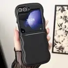 For Samsung Galaxy Z Flip6 Flip5 Flip4 Flip3 Curly Wavy Shockproof Case Cover