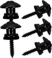 NULYLU 5pcs Guitar Strap Locks Button for Electric Acoustic Bass Guitar Locking Strap Accessories Metal Repair Kit