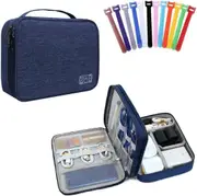 Universal Electronics Organiser Travel Bag Cable Organiser Accessories - Navy