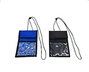 [TUKEVA] 2 x Wallet, Neck Pouch, Travel Purse, Bag, Waterproof Passport Bag, Organiser, Travel Neck Bag for Passport, Cash, Credit Card, Keys, etc