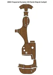 2002 Chaparral Sunesta 232 Swim Platform Cockpit Boat EVA Foam Teak Floor Pad