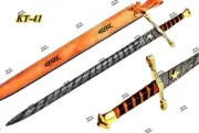 Damascus Steel knight Templar Sword/Medieval sword With Leather Sword.