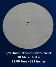 9.5mm - 3/8″ Inch Oil Lamp Lantern Wick 10 Meter Roll ℮ FREE Shipping Worldwide