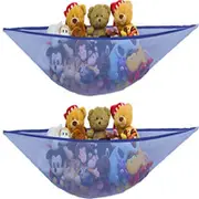 Catzon 2 Packs Stuffed Animals Jumbo Toy Storage Hammock-Blue