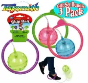 Toysmith Flashing Skip Ball Purple/Green, Green/Pink & Blue/Pink Complete Gift