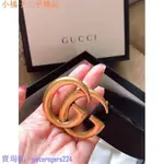 二手 GUCCI GG DOUBLE 牛皮 皮帶 黑色 雙G 搭扣 皮革 皮帶 3CM 4CM 現貨