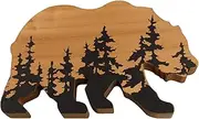Snblzhef ForestBear Wall Sign, Adventure Wood Theme, Rustic Nursery Decor, Man Cave Home Bedroom Cabin Office House Art