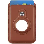 MagSafe Card Wallet with Built-in AirTag Pocket - Brown, fit 2-3 cards, Compatible for iPhone 16/15/14/13/12 Series [MPPGEN0568]