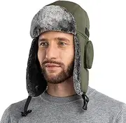 [HunterBee] Ear Flaps Ear Protection Cap Bomber Ushanka hat Trapper Aviator Hunting Eskimo hat Warm Windproof Fur russion Hunting Men's hat