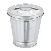 Iron Trash Can Desktop Garbage Bin Table Office Recycling Container