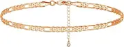 [Cangall] Silver Anklet for Women, Infinity Anklet Bracelet, Flexible, Adjustable, Summer, Barefoot, Beach, Silver Anklet on Ankle, Filigree Design, Beach Foot Jewellery, Gift for Women/Mum